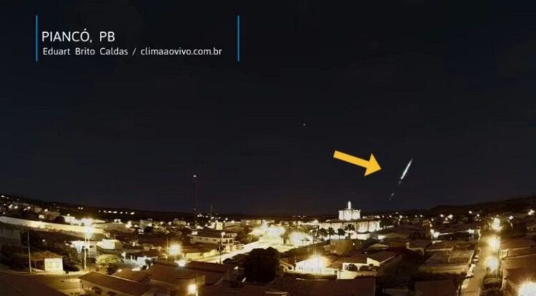 Meteoro é filmado no céu de Piancó