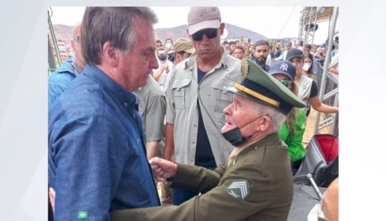 Ex-combatente da 2ª Guerra, natural de Conceiçaõ de 99 anos tem encontro com Bolsonaro, em São José de Piranhas