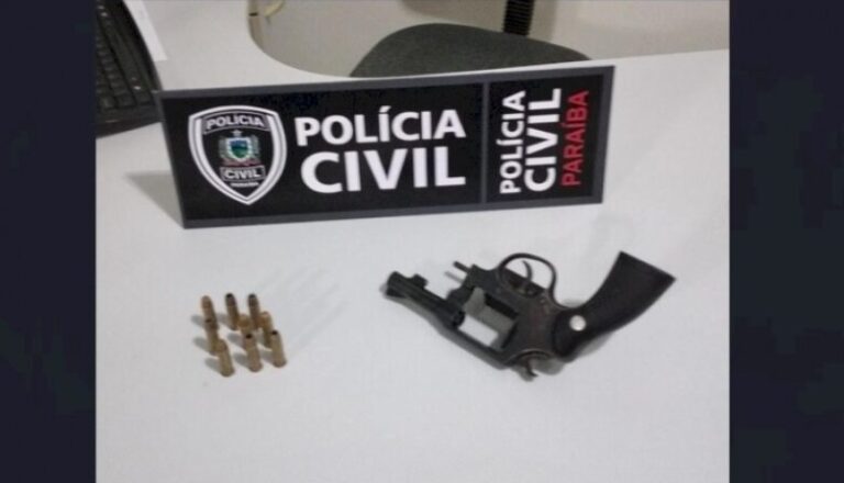 Polícia Civil prende suspeito e apreende revólver e munições