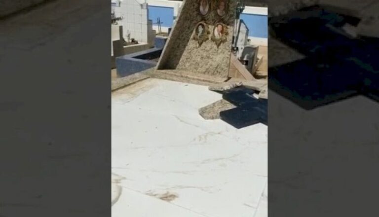 Túmulo de ex-vice-prefeito é alvo de vandalismo em Curral Velho