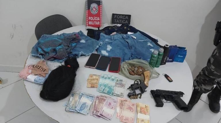 PM prende suspeitos de assaltos, apreende armas e recupera objetos