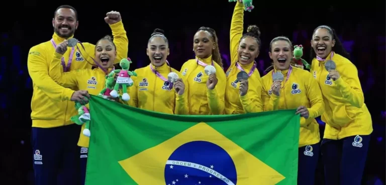 Brasil leva prata inédita por equipes no Mundial de Ginástica: “firmamos a escola de ginástica do país”