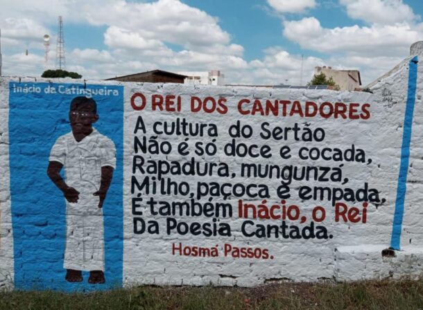 Artistas piancoenses prestam homenagem ao poeta Inácio da Catingueira com mural poético
