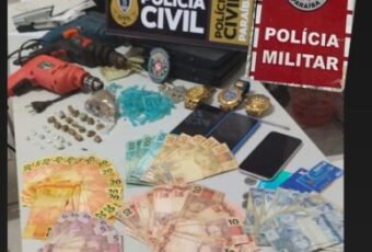 Vídeo! Em Coremas, Polícias Civil e Militar apreendem drogas e prende suspeito de tráfico de drogas