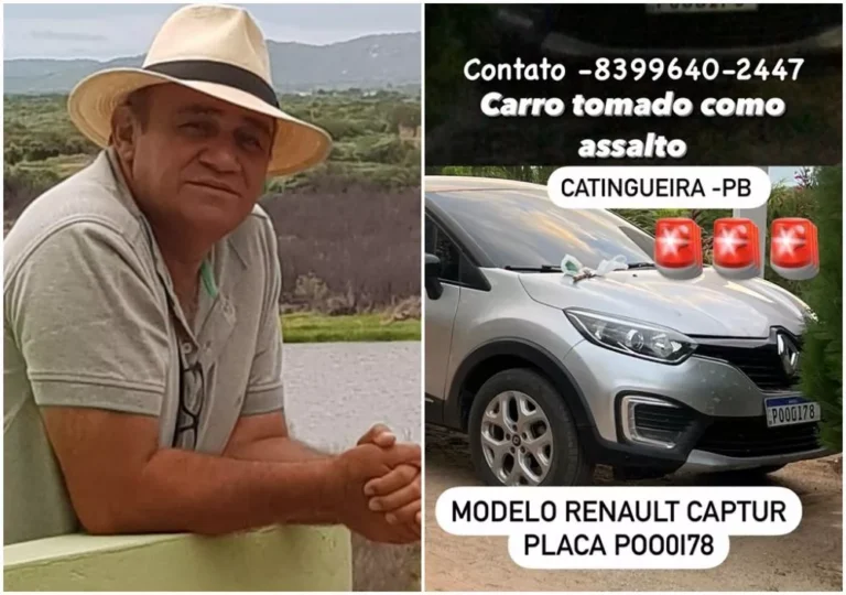Ex-prefeito de Catingueira tem carro e celular levados por assaltantes