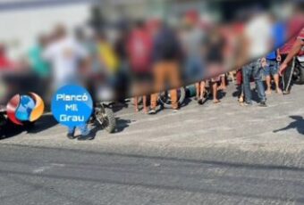 Em Piancó acidente entre carro e moto deixa mulher ferida no centro da cidade