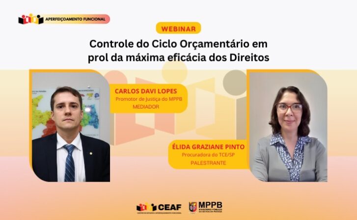 Ceaf do Ministério Público da Paraíba recebe inscrições para seminário online