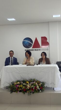 Desembargadora presidente do TRT 13 visita OAB do Vale do Piancó