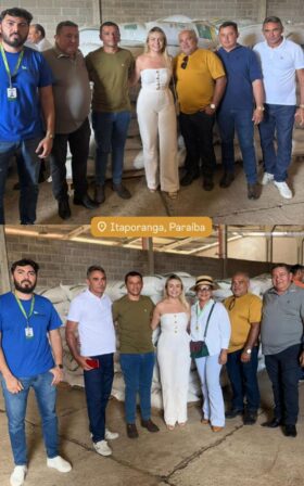 Prefeita de Santana dos Garrotes participa da inauguração do Polo da Conab em Itaporanga