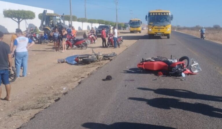 Colisão entre motocicletas deixa um morto e um ferido grave na PB-293