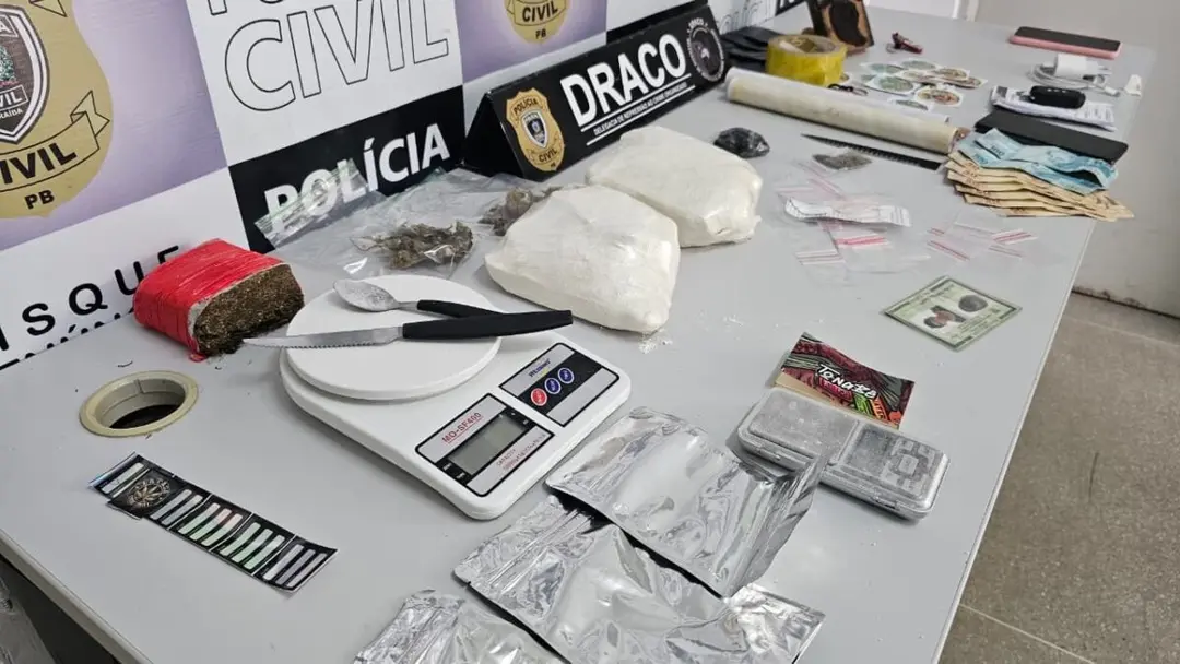 Operação contra tráfico mobiliza mais de 100 policiais em Campina Grande, João Pessoa, Petrolina e Maringá