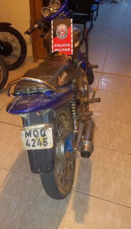 Polícia Militar apreende motocicleta com sinais de adulteração em Nova Olinda