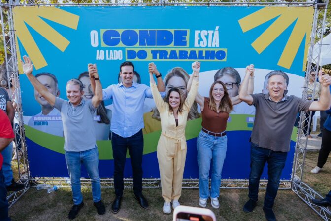 Prefeita de Conde reúne Lucas, Nabor e Aguinaldo e declara apoio à chapa