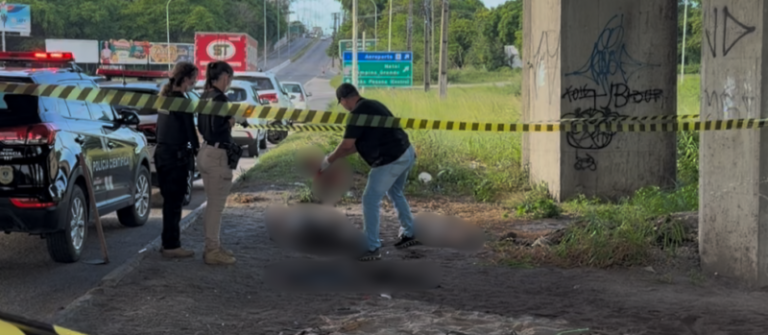 Corpo com sinais de tortura é encontrado dentro de dois sacos embaixo de viaduto em JP