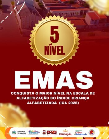 Emas atinge nível 5 na alfabetização e chega a 87,76% das crianças alfabetizadas