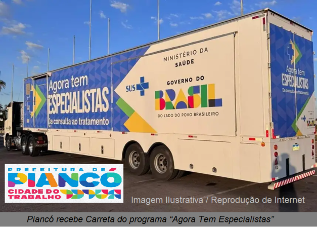 Piancó recebe Carreta do programa “Agora Tem Especialistas” com oferta de exames e consultas gratuitas