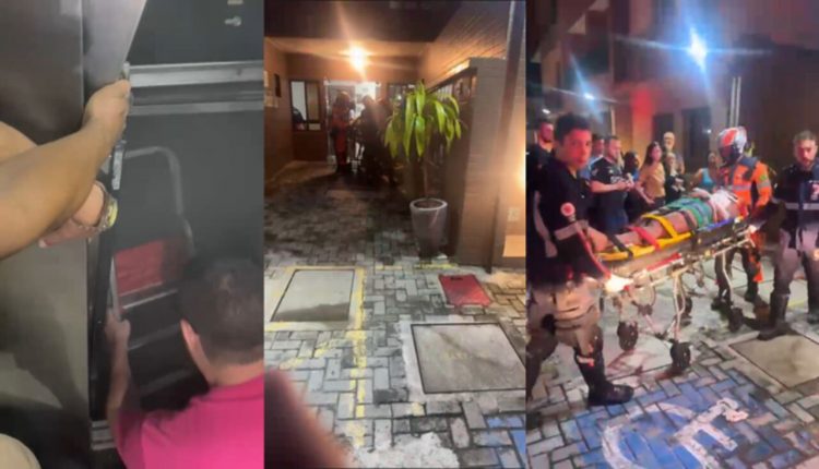 Mulher fica paraplégica e crianças feridas em queda de elevador em JP