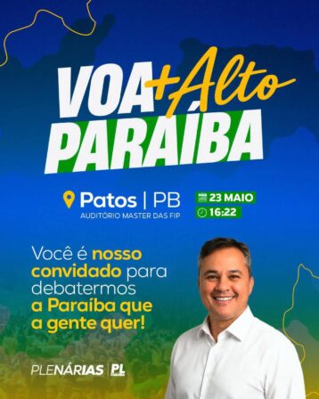 Patos vai ser palco de um grande encontro por uma Paraíba mais forte, desenvolvida e perto das pessoas!