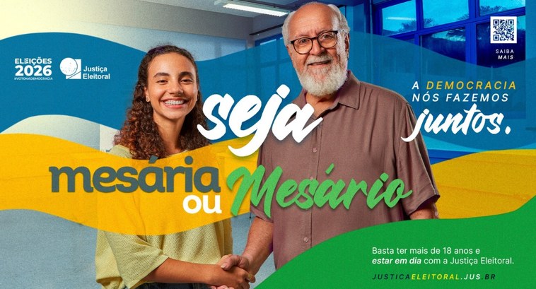 Eleições 2026: Inscrições para mesários voluntários continuam abertas