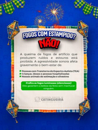 Catingueira reforça apoio à campanha “Paraíba Sem Fogos com Barulho”