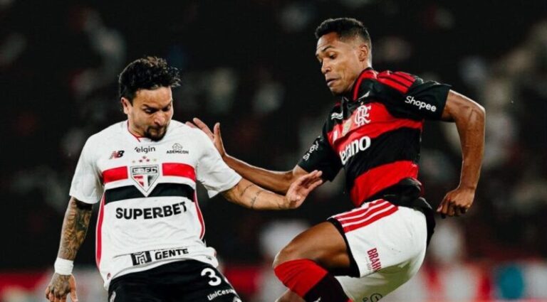Flamengo sai na frente, mas cede empate e tropeça no São Paulo no Maracanã