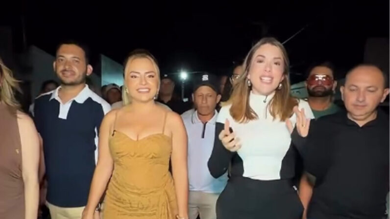 Prefeita Paloma Kenned oficializa apoio à pré-candidatura de Olivia Motta durante Festa de Santana em Santana dos Garrotes