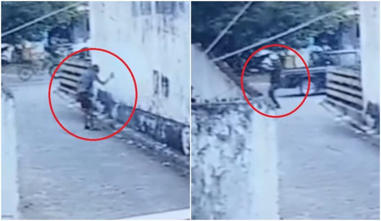 Homem picha muro de casa e é ferido a tiro