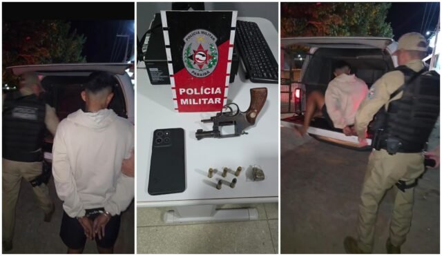 Polícia Militar prende homem com arma de fogo e cumpre mandado de prisão na Operação Paraíba Mais Segura