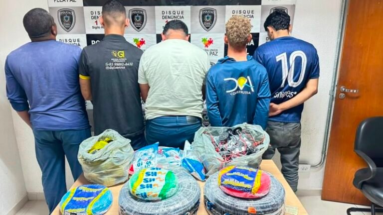Ação policial prende cinco suspeitos de roubos de materiais de construção