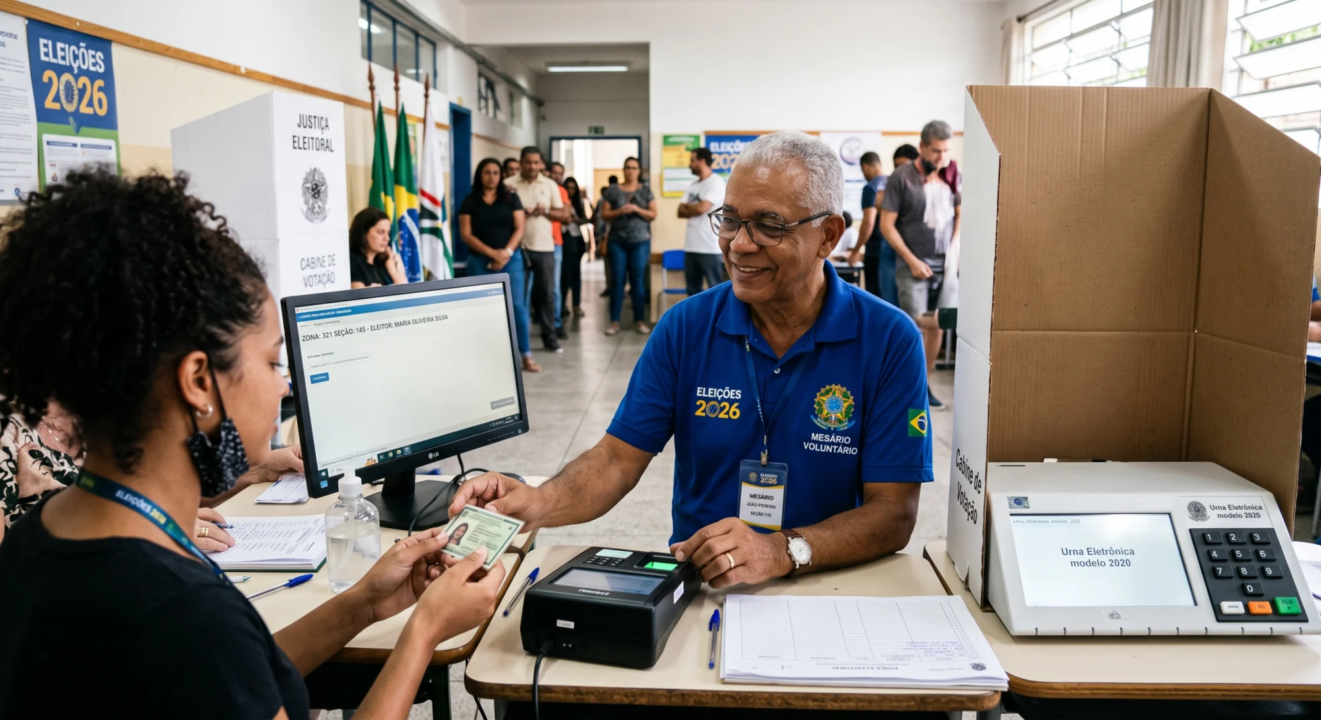 Mesários voluntários podem ter até 6 folgas no trabalho
