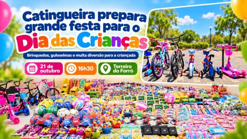 Prefeitura de Catingueira prepara festa especial para comemorar o Dia das Crianças